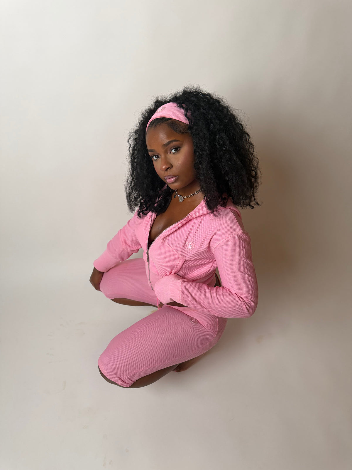 SR KNIT CAPRI SET - BLUSH MONEY