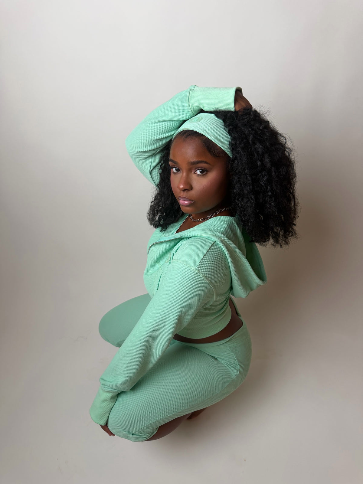 SR KNIT CAPRI SET - MINT TO B RICH