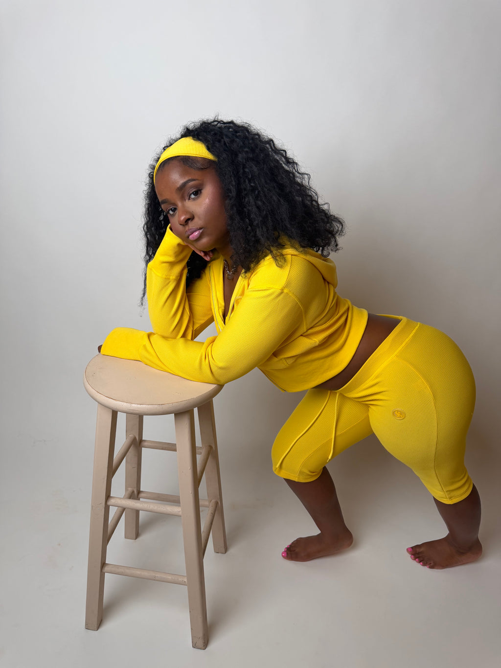 SR KNIT CAPRI SET - GOLDEN TICKET