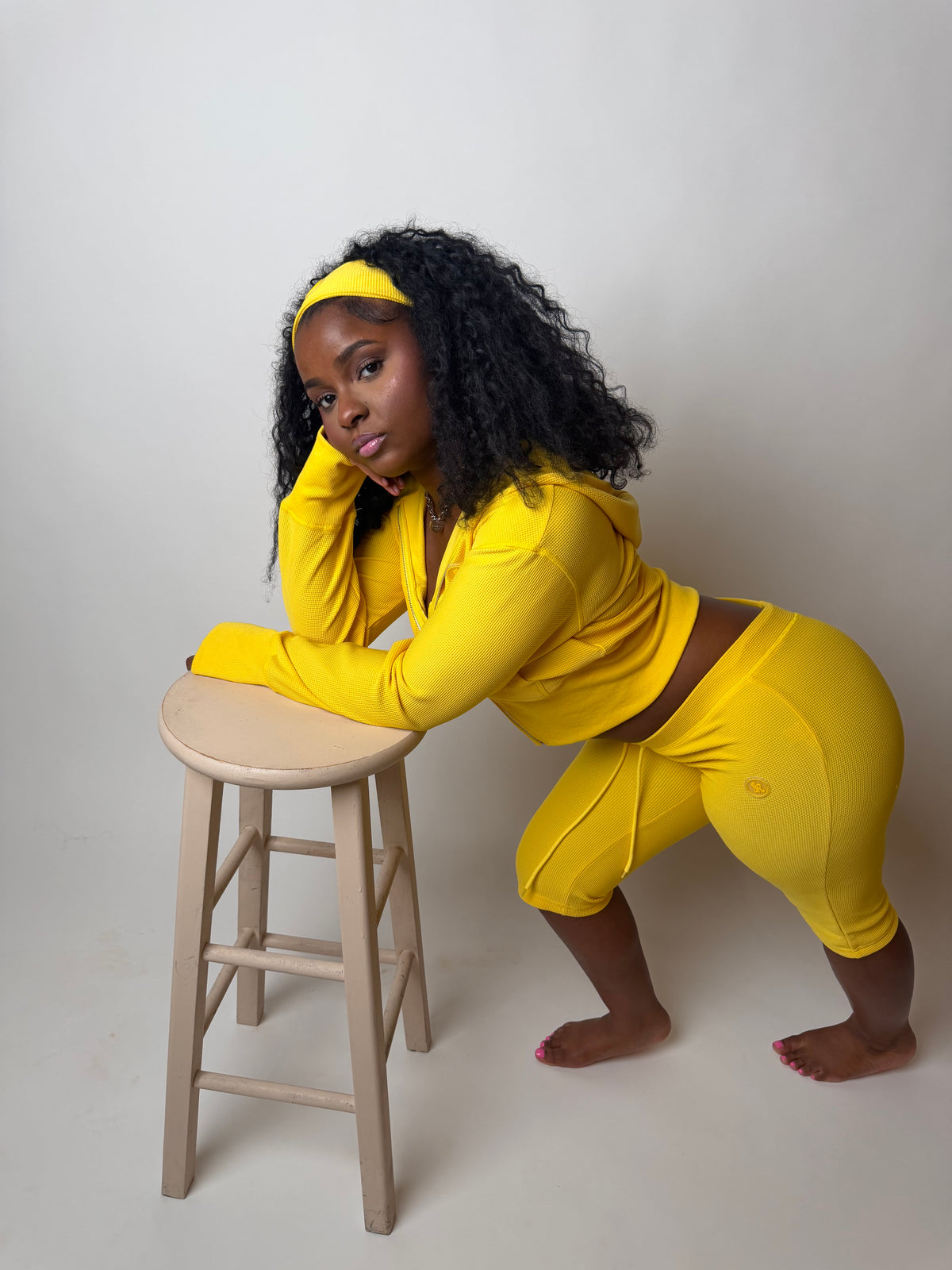 SR KNIT CAPRI SET - GOLDEN TICKET