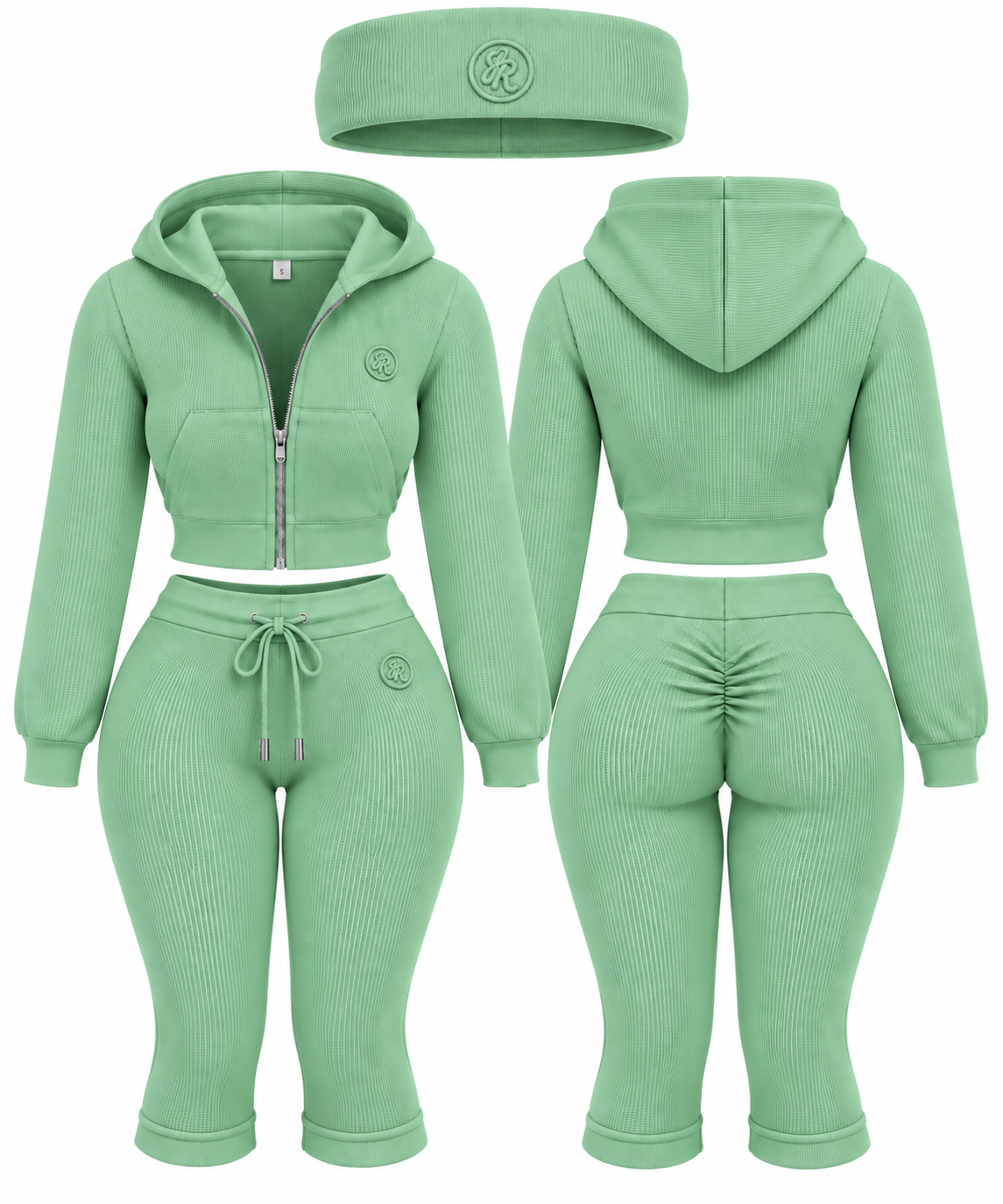 SR KNIT CAPRI SET - MINT TO B RICH
