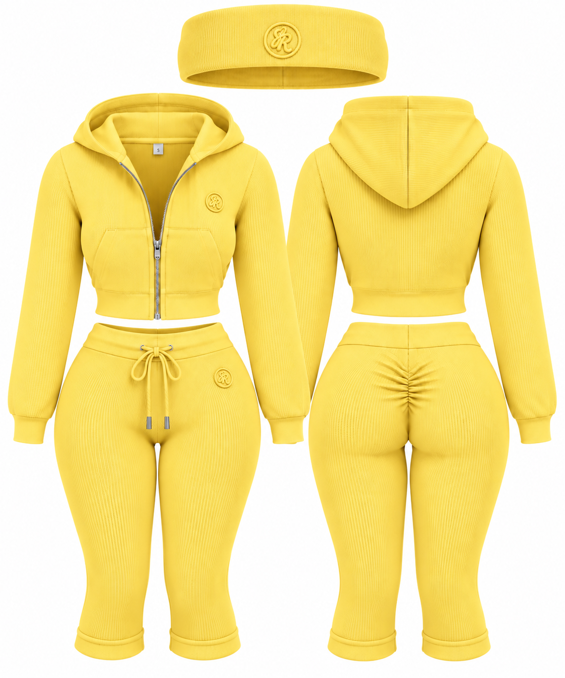 SR KNIT CAPRI SET - GOLDEN TICKET