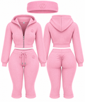 SR KNIT CAPRI SET - BLUSH MONEY